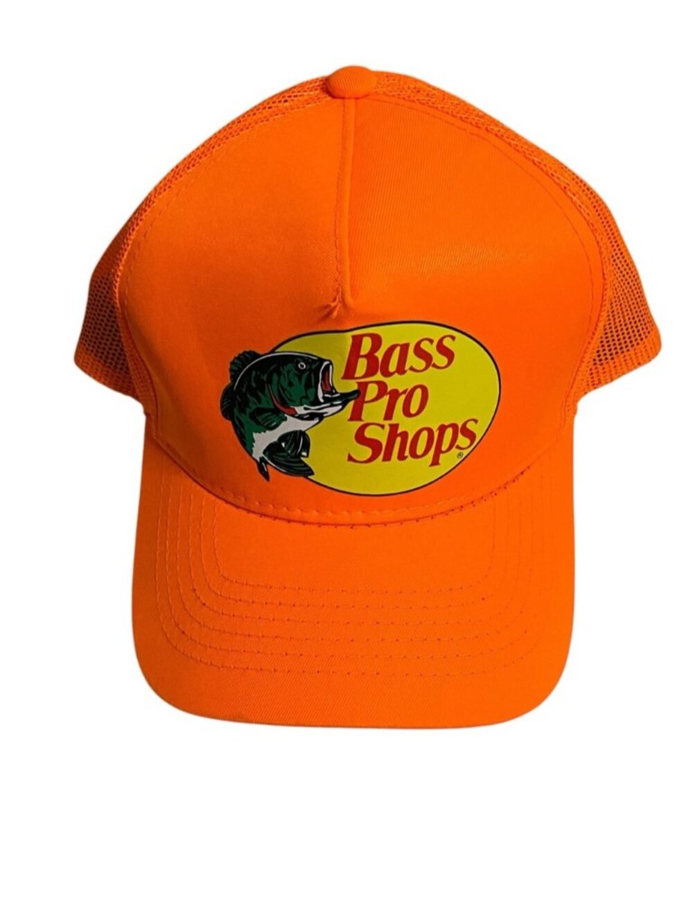 Bass Pro Shops Neon Orange Mesh Snapback Hat